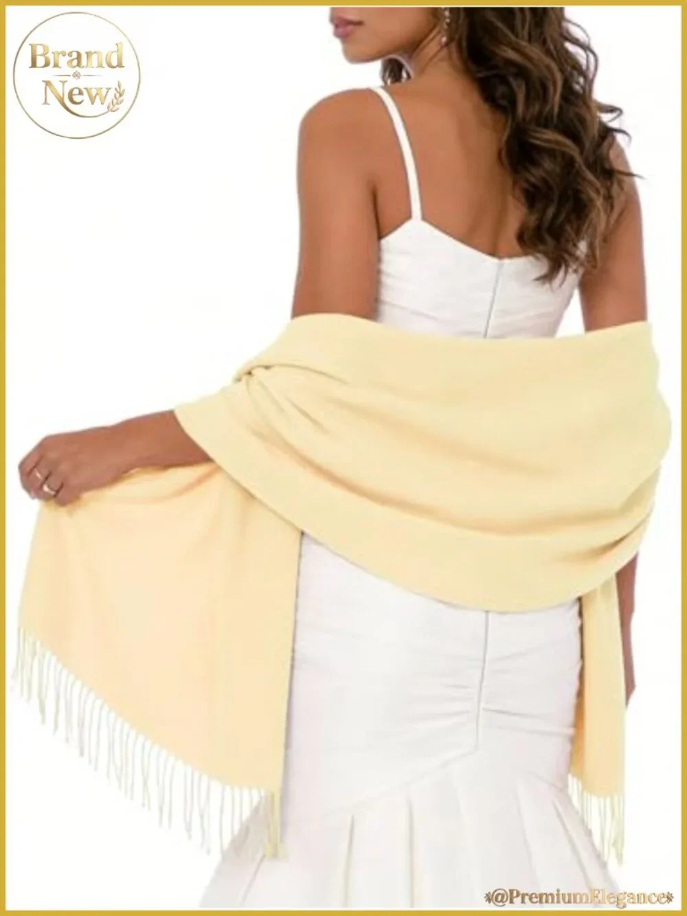 Pashmina Shawl Wrap Polyester Viscose Evening Wedding Scarf